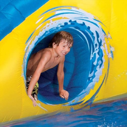 BANZAI Pipeline Twist Kids Inflatable Outdoor Backyard Water Pool Aqua Splash Park and Slides with Climbing Wall, Water Cannons, \u0026amp; Clubhouse, Ages 5 - John Pierce Auto Care