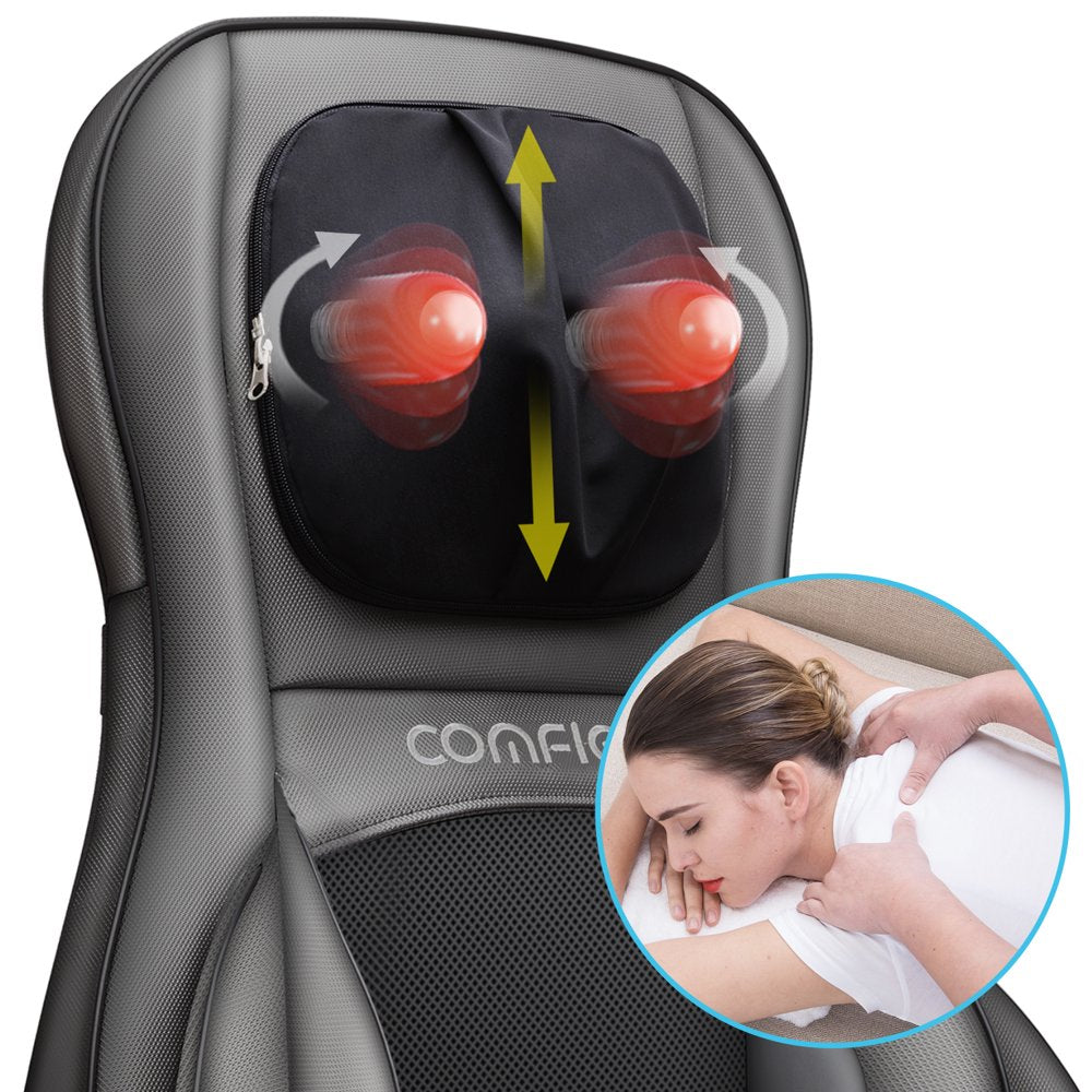 Comfier Shiatsu Neck Back Massager with Heat, Air Compression Massage Chair Pad - John Pierce Auto Care
