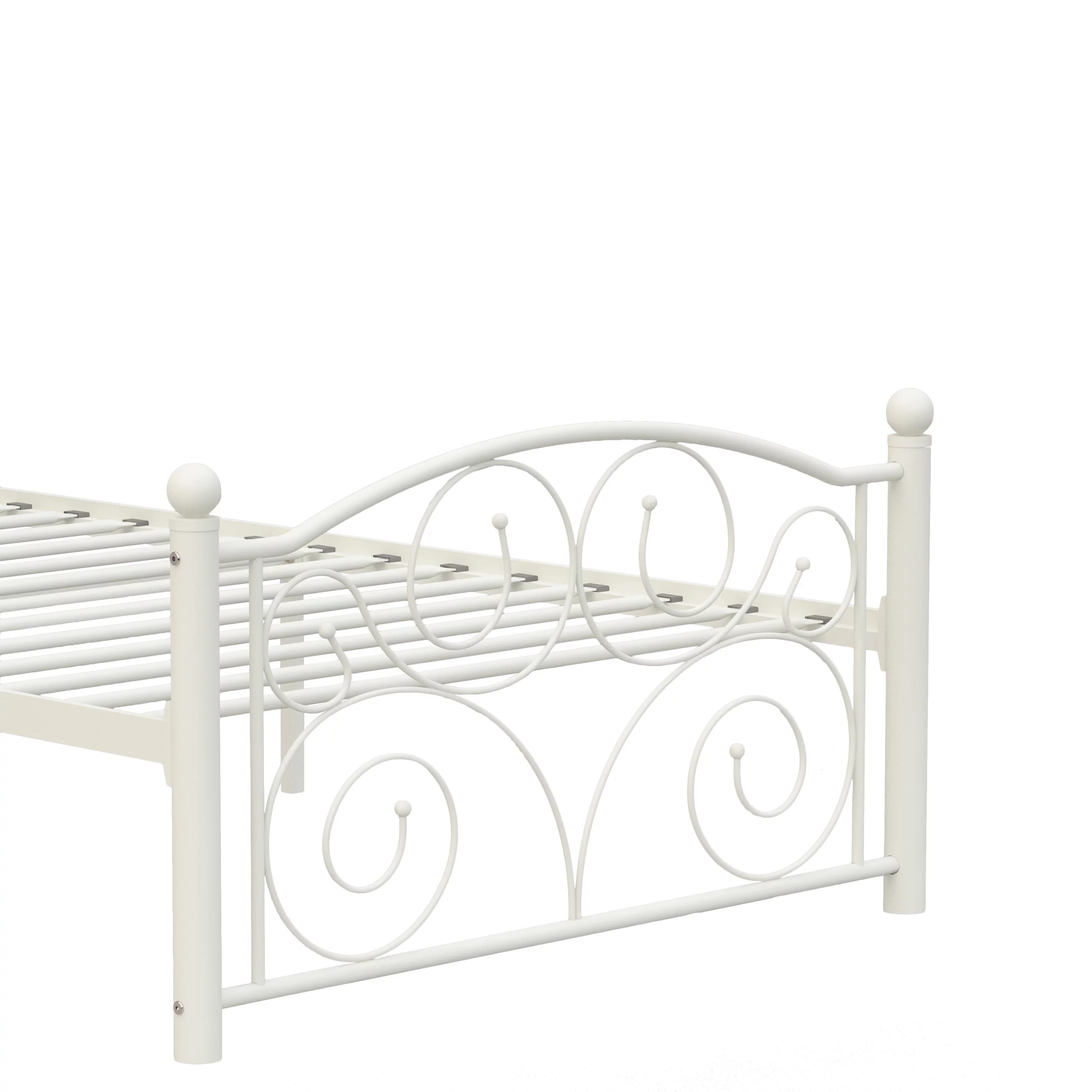 Modern White Twin Size Metal Bed Frame   Upgrade Your Bedroom - John Pierce Auto Care