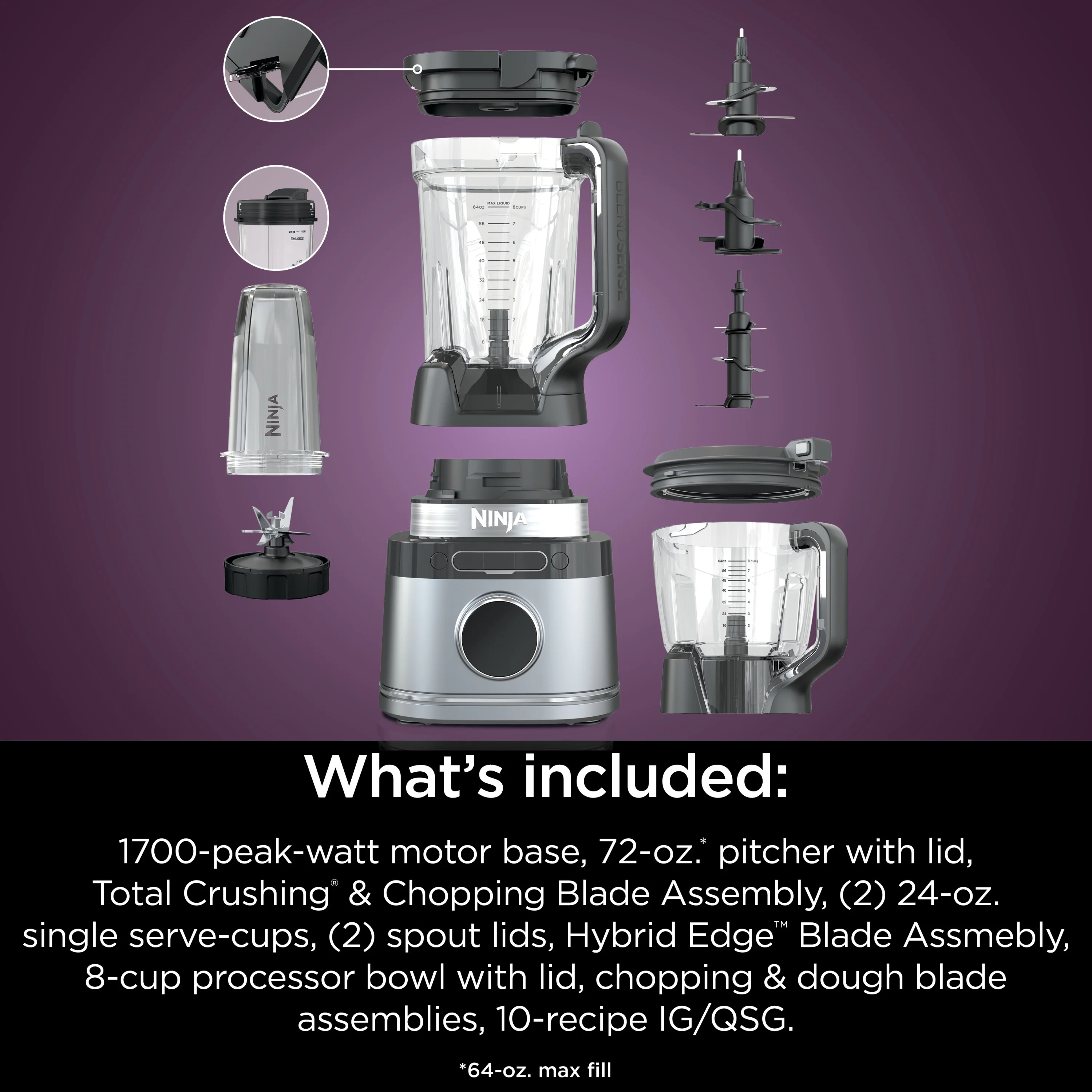 Ninja Detect TB400 Kitchen System Blender + Food Processor - John Pierce Auto Care