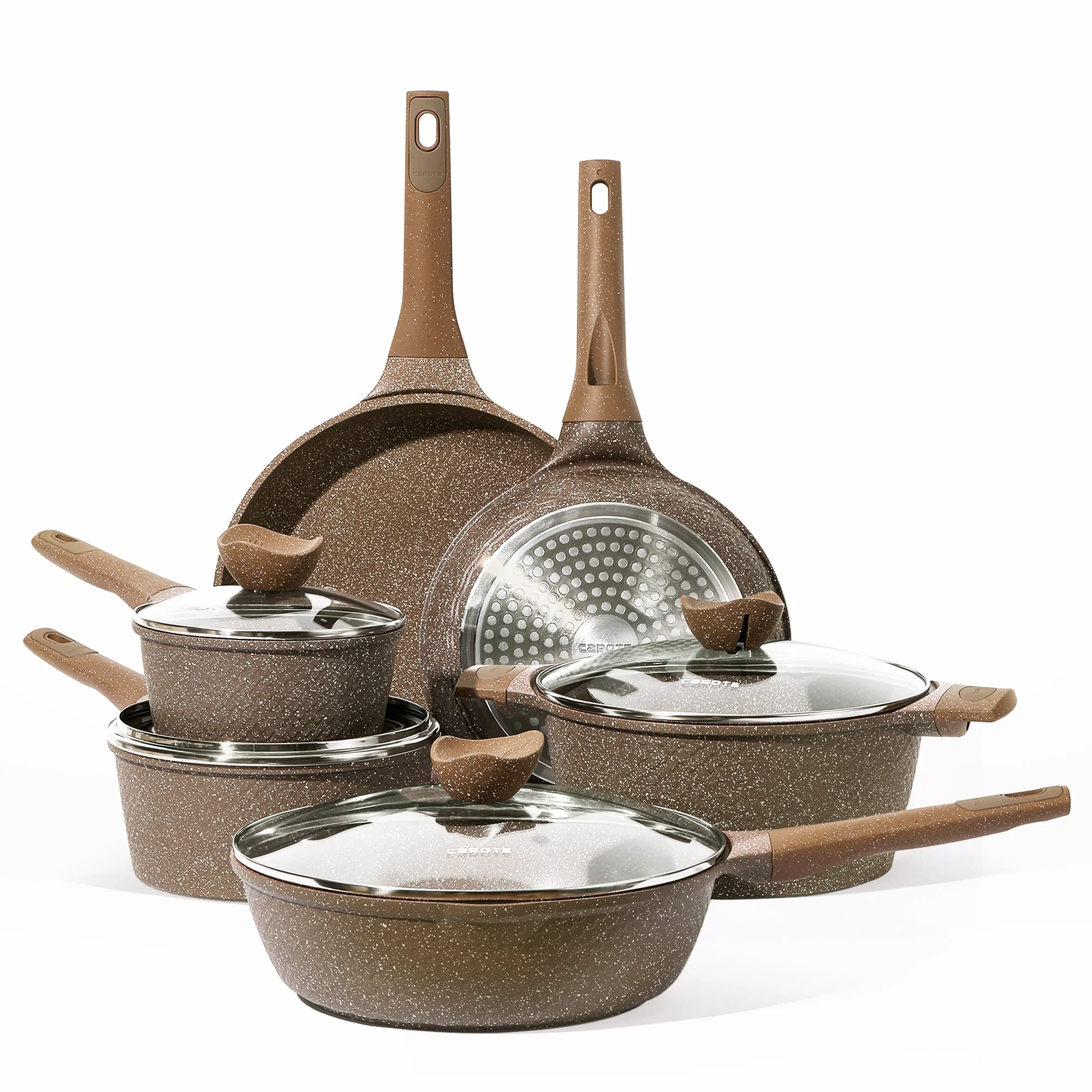 Carote 10-Piece Nonstick Granite Cookware Set - John Pierce Auto Care