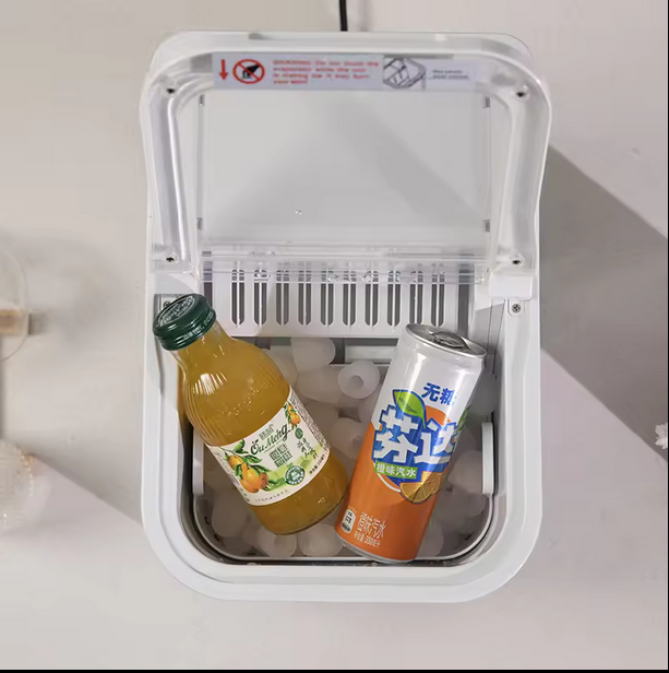 CJC Countertop Ice Maker Portable Ice Machine with Carry Handle Basket and Scoop for Home Kitchen Party 110V - John Pierce Auto Care