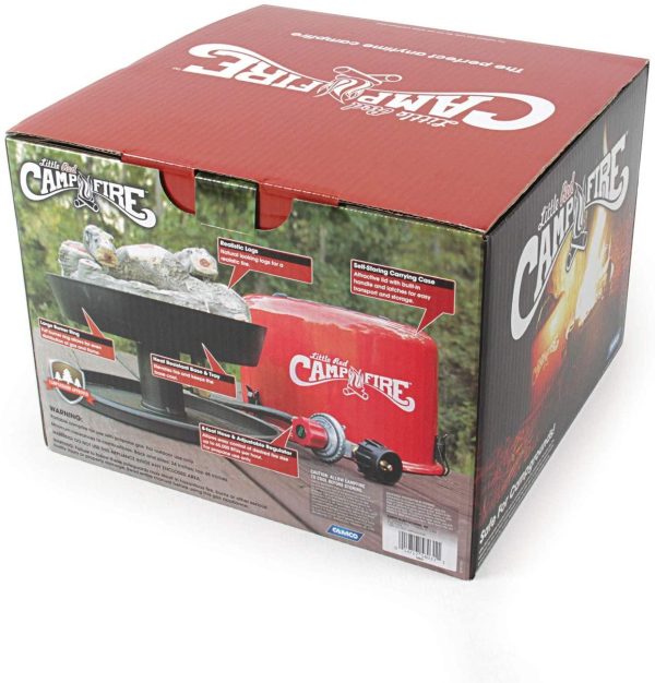 Camco 58031 Little Red Campfire Compact Outdoor Portable Tabletop Propane Heater Fire Pit Bowl for Camping, Tailgating, and Patios, 11.25 Inch - John Pierce Auto Care