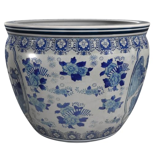 Decorative Blue & White Porcelain Fishbowl - John Pierce Auto Care