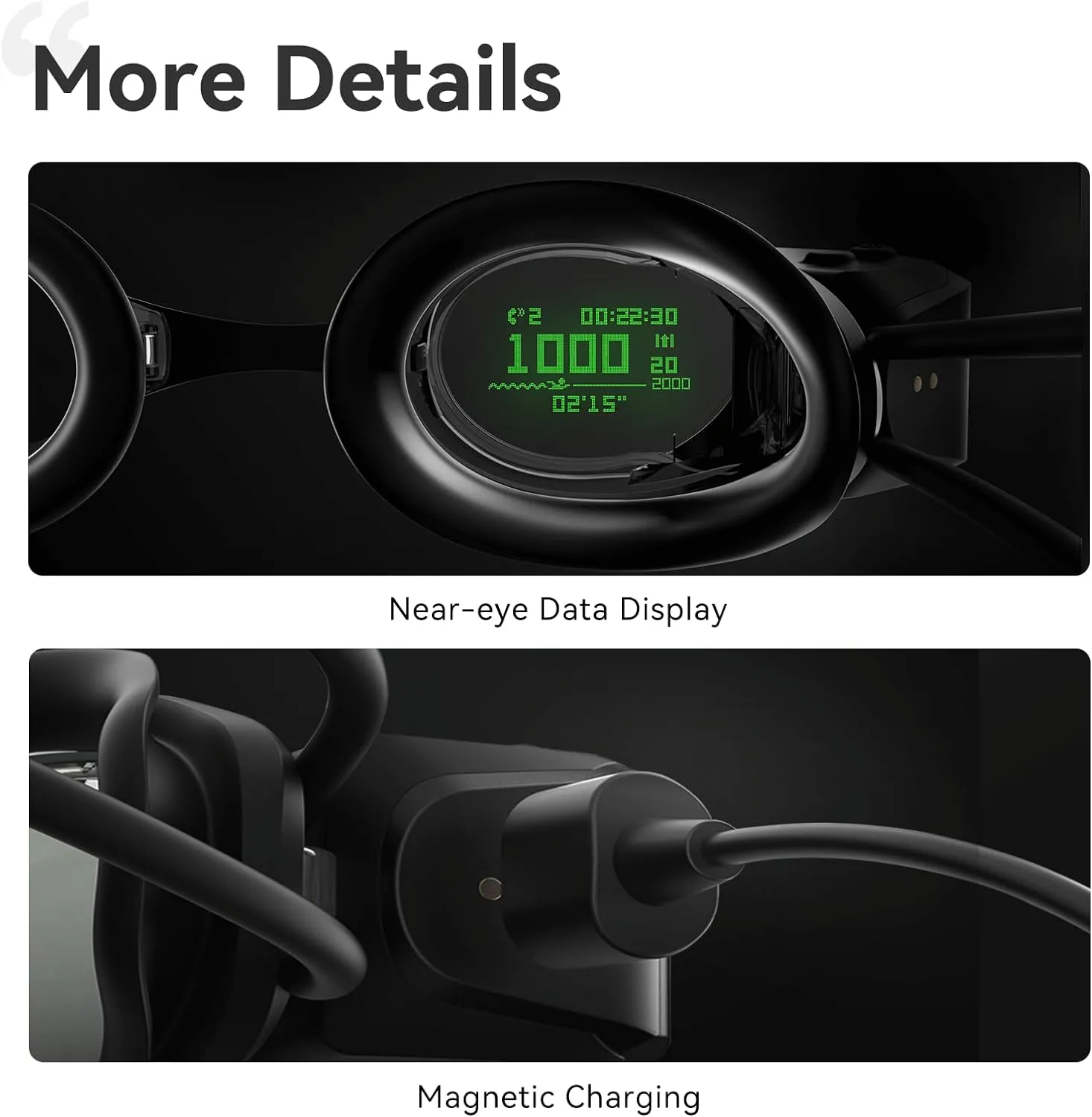 2s AR Smart Swim Goggles Anti fog Swimming Goggles Fitness Tracker That Shows Your Metrics, Compatible with Open Water Mode - John Pierce Auto Care