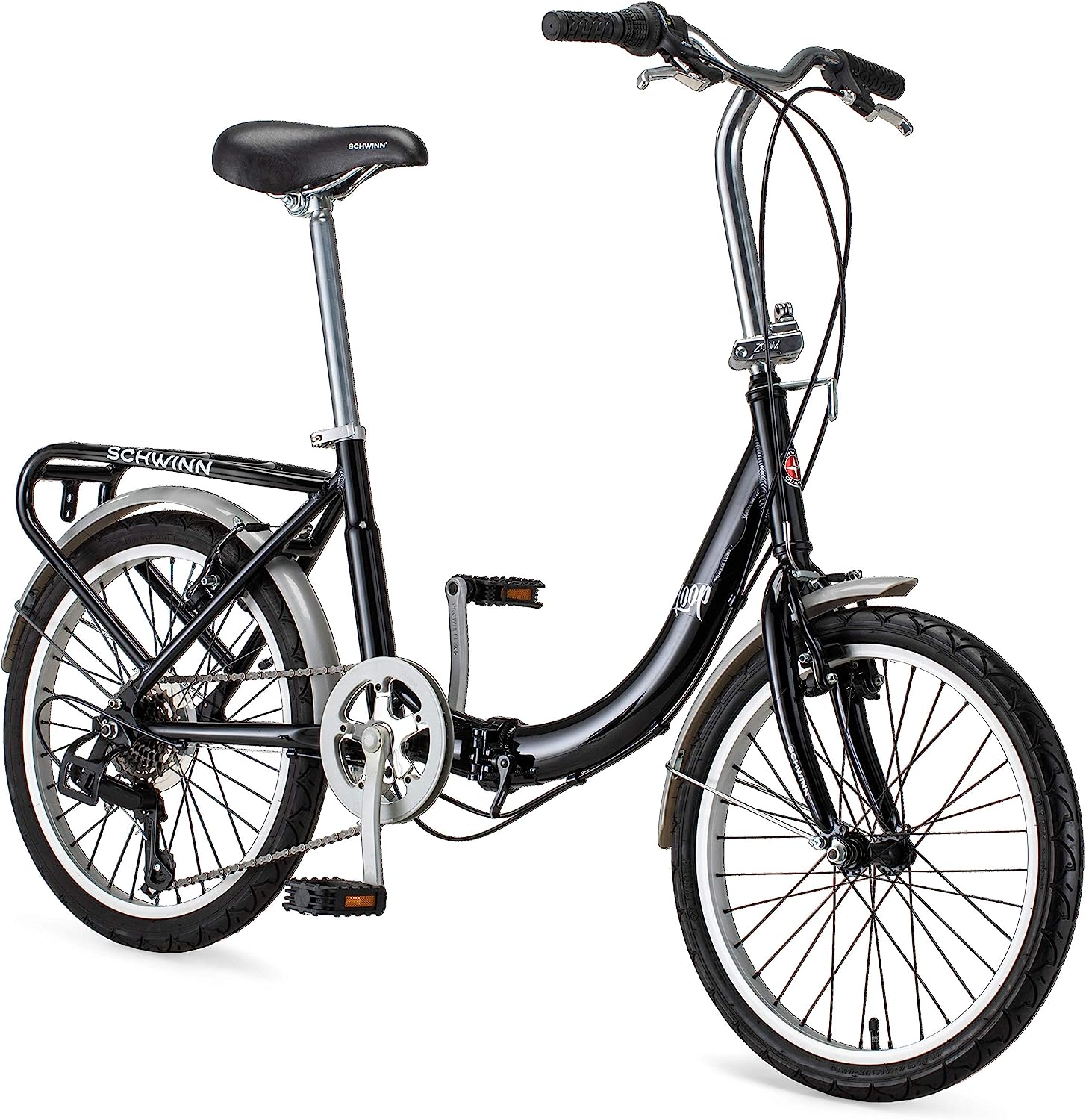 Schwinn Loop Adult Folding Bike for Men and Women, 20 inch Wheels, 7 Speed Drivetrain - John Pierce Auto Care