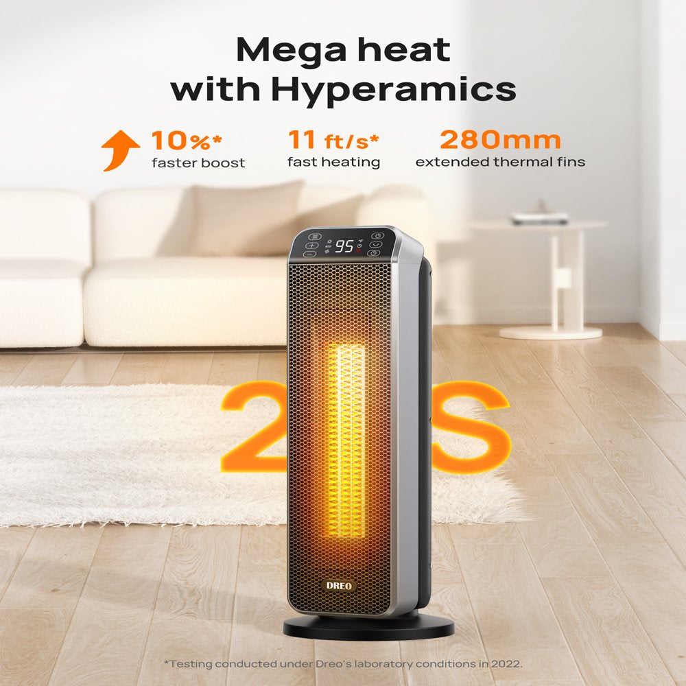 Dreo Electric Space Heater, 24\u0026quot; 11ft\/s Fast Quiet Heating with Remote, 3 Modes - John Pierce Auto Care