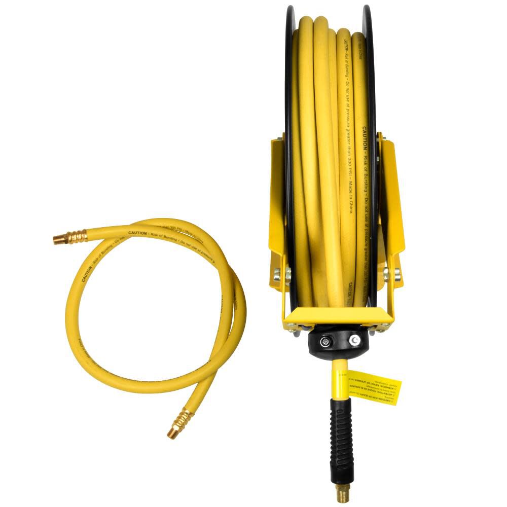 3/8-inch x 50 ft. Auto Retracting Air Hose Reel - John Pierce Auto Care