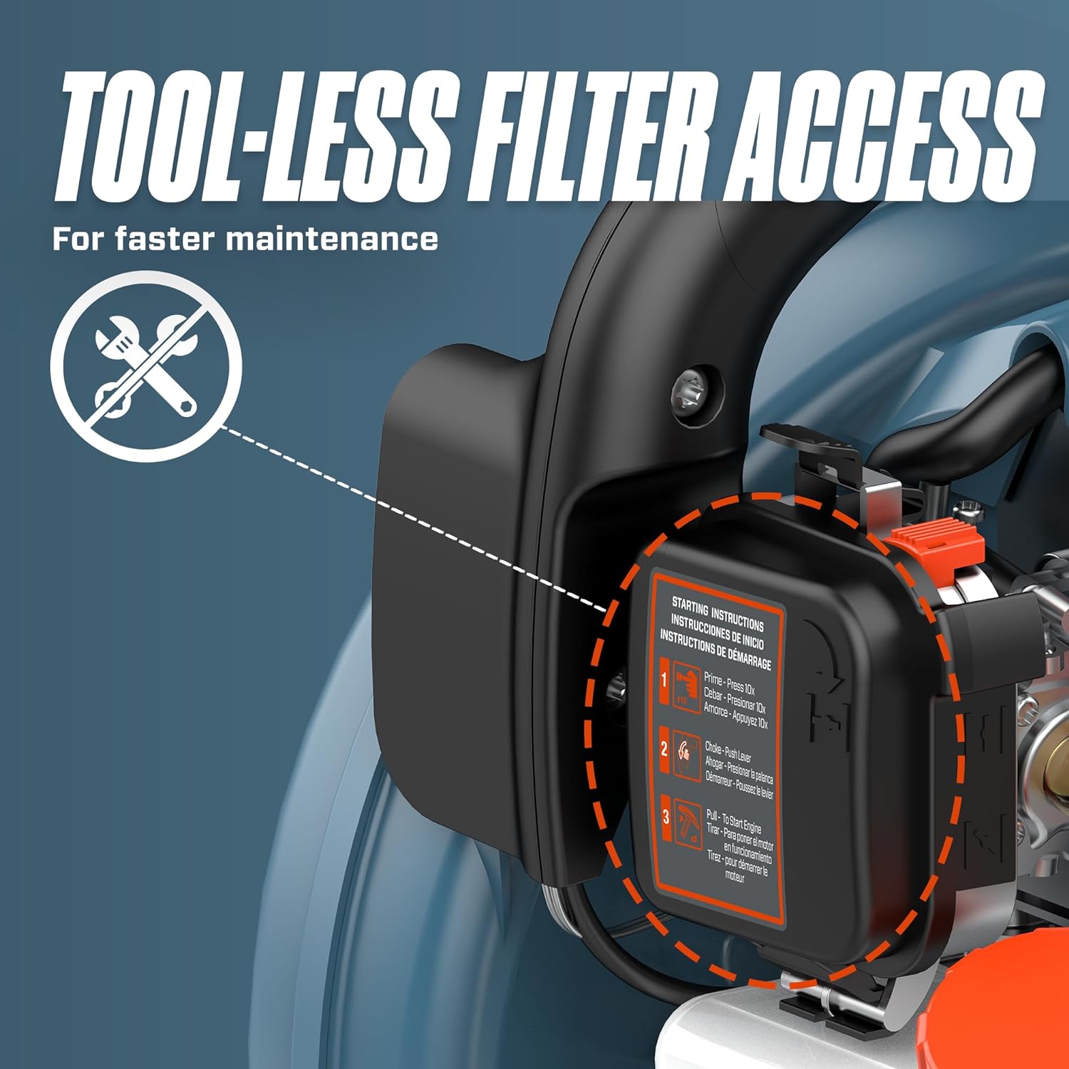 4QL 26.5 cc 4 Cycle Handheld Gas Leaf Blower, Up to 410 CFM and 125 MPH, Easy Start, Lightweight, Dual Grip Handle (BL4QL L) - John Pierce Auto Care