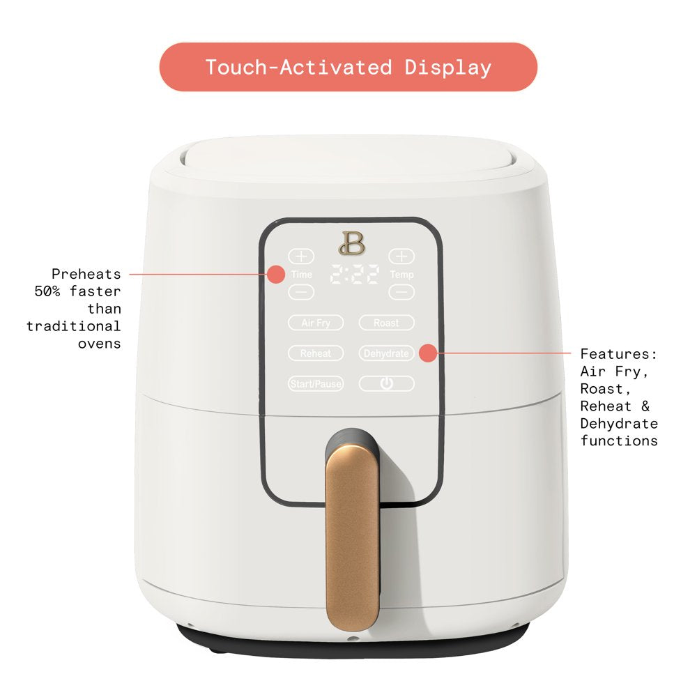 Beautiful 6 Quart Air Fryer with Turbocrisp Technology and Touch Activated Display, White Icing by Drew Barrymore - John Pierce Auto Care