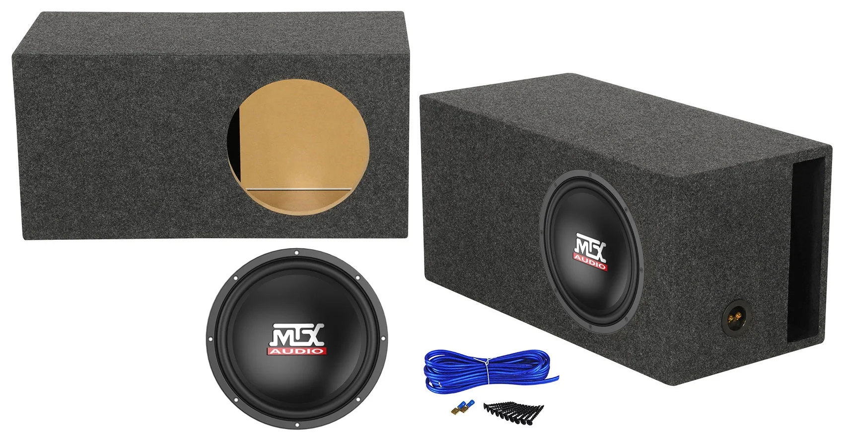 MTX Terminator TN12 04 12�� 400 Watt Car Audio Subwoofer Vented Sub Box Enclosure - John Pierce Auto Care
