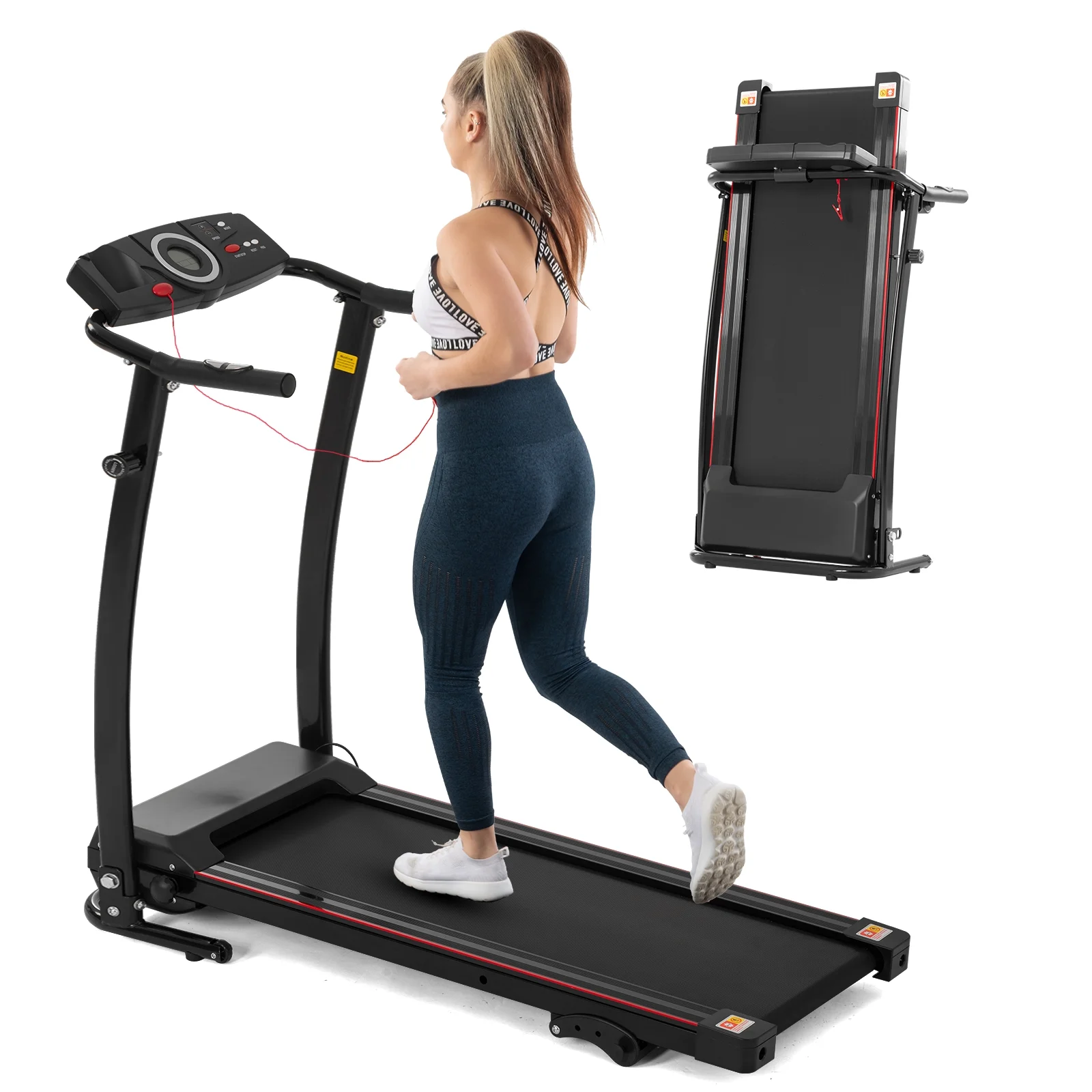 FYC Folding Treadmill with Incline, 2.5HP Electric Motorized Treadmill Running Exercise Machine Compact Treadmill for Home Gym Fitness Workout Jogging Walking 220 LBS Capacity - John Pierce Auto Care