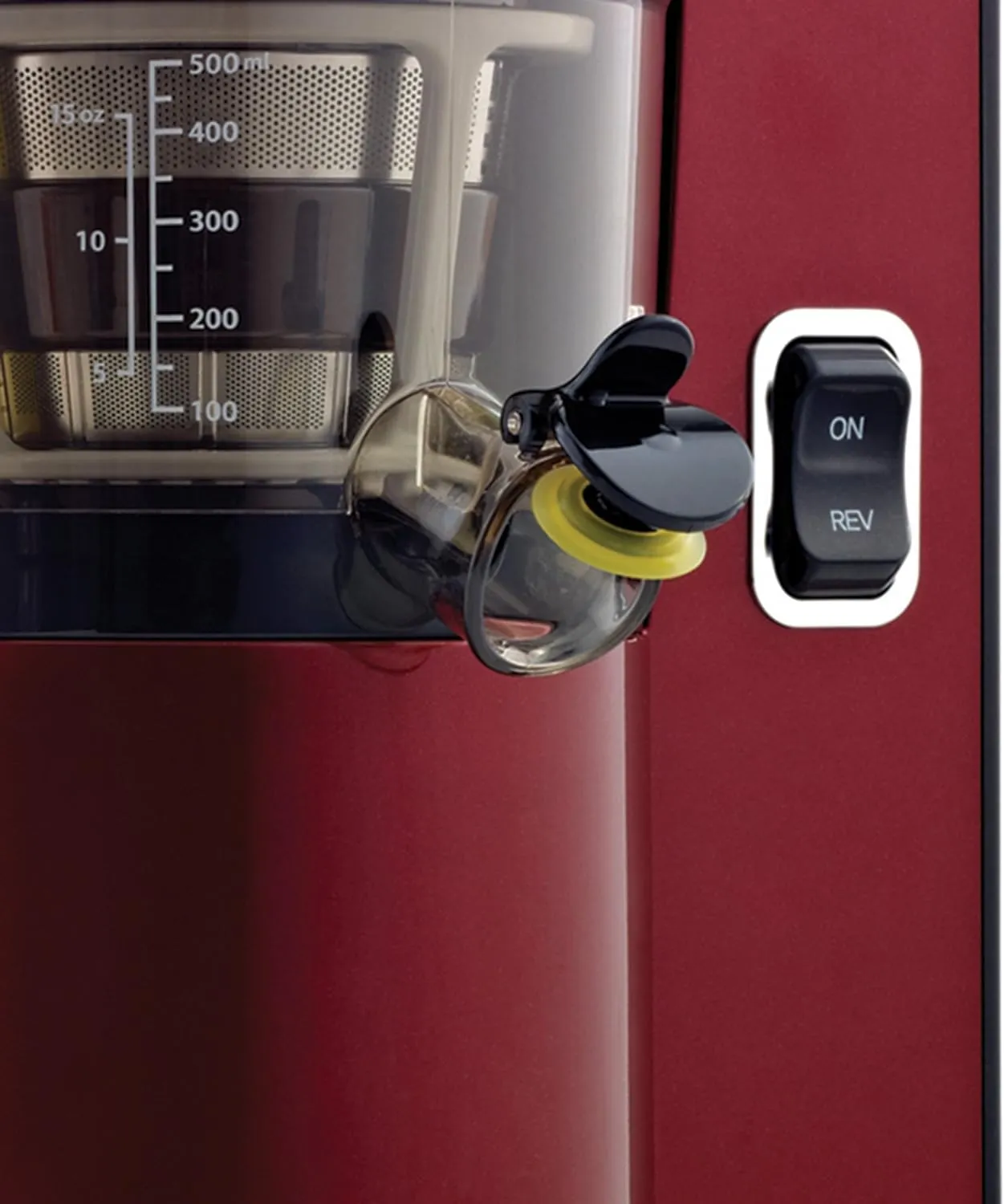 Vertical Masticating Juicer, 43 RPM Compact Cold Press Juicer Machine with Automatic Pulp Ejection, 150 W, Red - John Pierce Auto Care