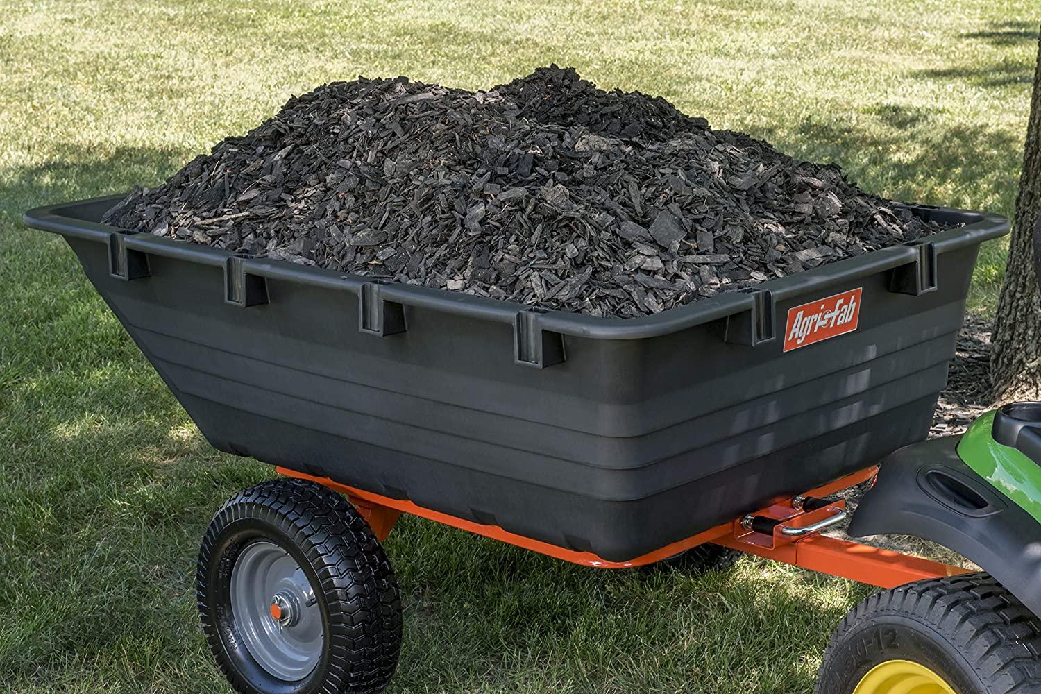 Agri Fab Inc 45 0553, 1000 Pound, Poly Dump\/Swivel Cart, Black\/Orange - John Pierce Auto Care