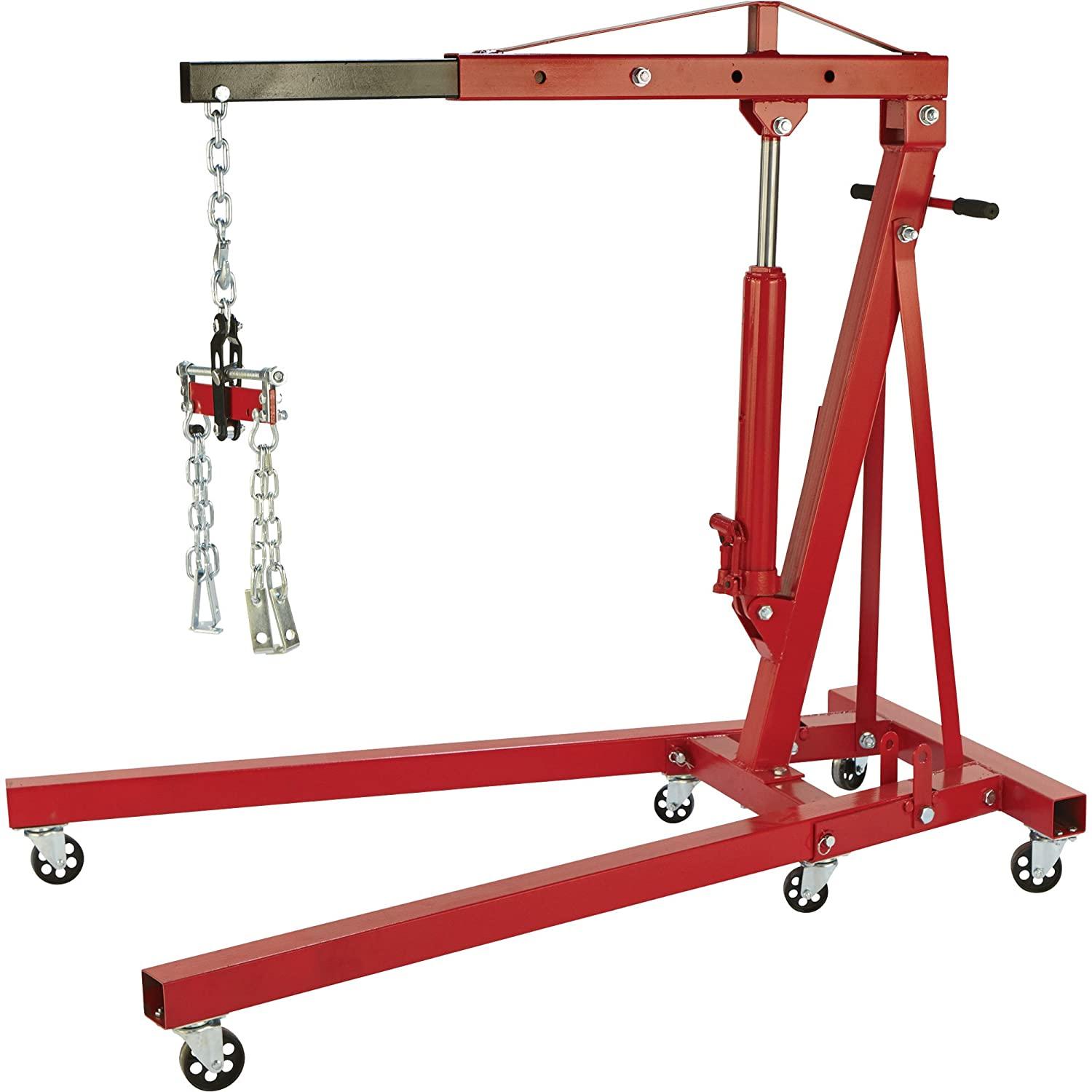 Strongway Hydraulic Engine Hoist with Load Leveler �C 2 Ton Capacity, 1in. 82 5\/8in. Lift Range - John Pierce Auto Care