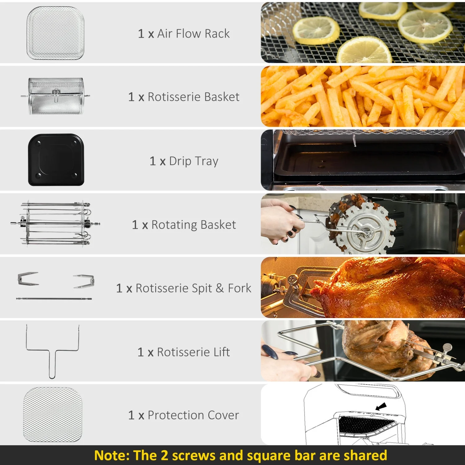 GFVCNIO 12 QT Air Fry Oven 8 In 1 Countertop Oven Combo with Air Fry Roast Broil Bake and Dehydrate 1700W with Accessories and LED Display Black - John Pierce Auto Care