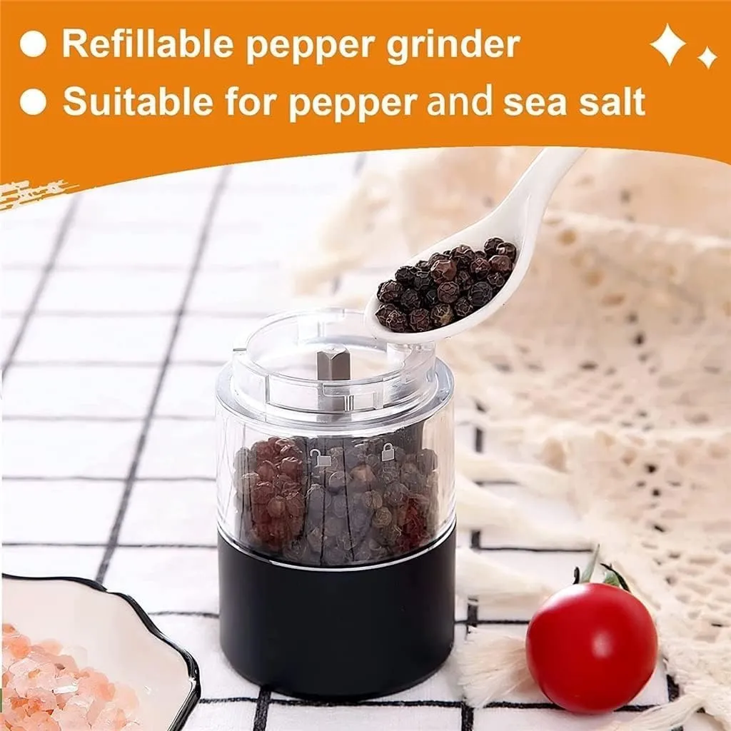 Electric Automatic Mill Pepper and Salt Grinder USB Spice Salt Pepper Grinder with LED Light Adjustable Coarseness Mill Convenient and Durable - John Pierce Auto Care