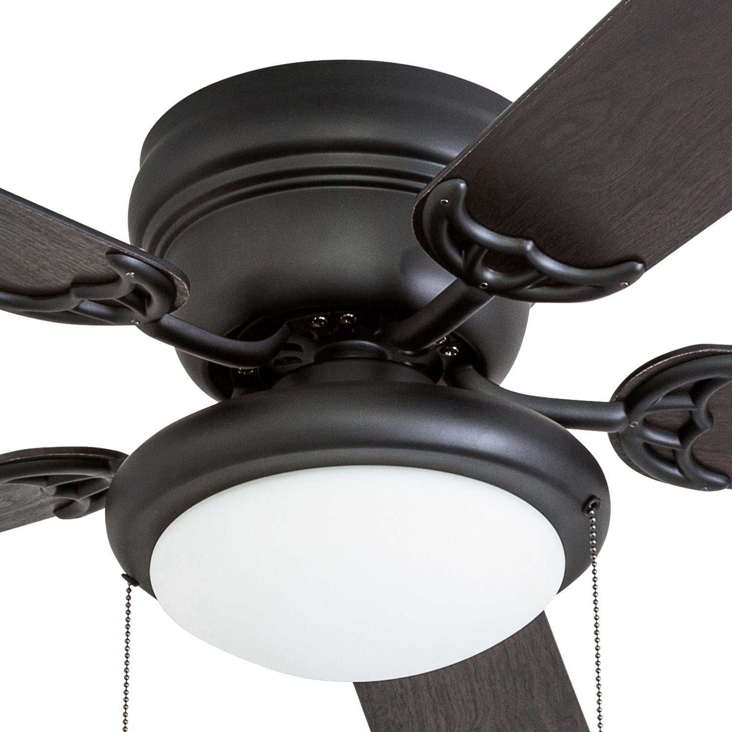 Portage Bay Hugger 52\u0026quot; Matte Black West Hill Ceiling Fan with Bowl Light Kit - John Pierce Auto Care