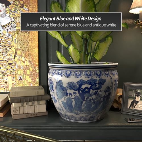 Decorative Blue & White Porcelain Fishbowl - John Pierce Auto Care