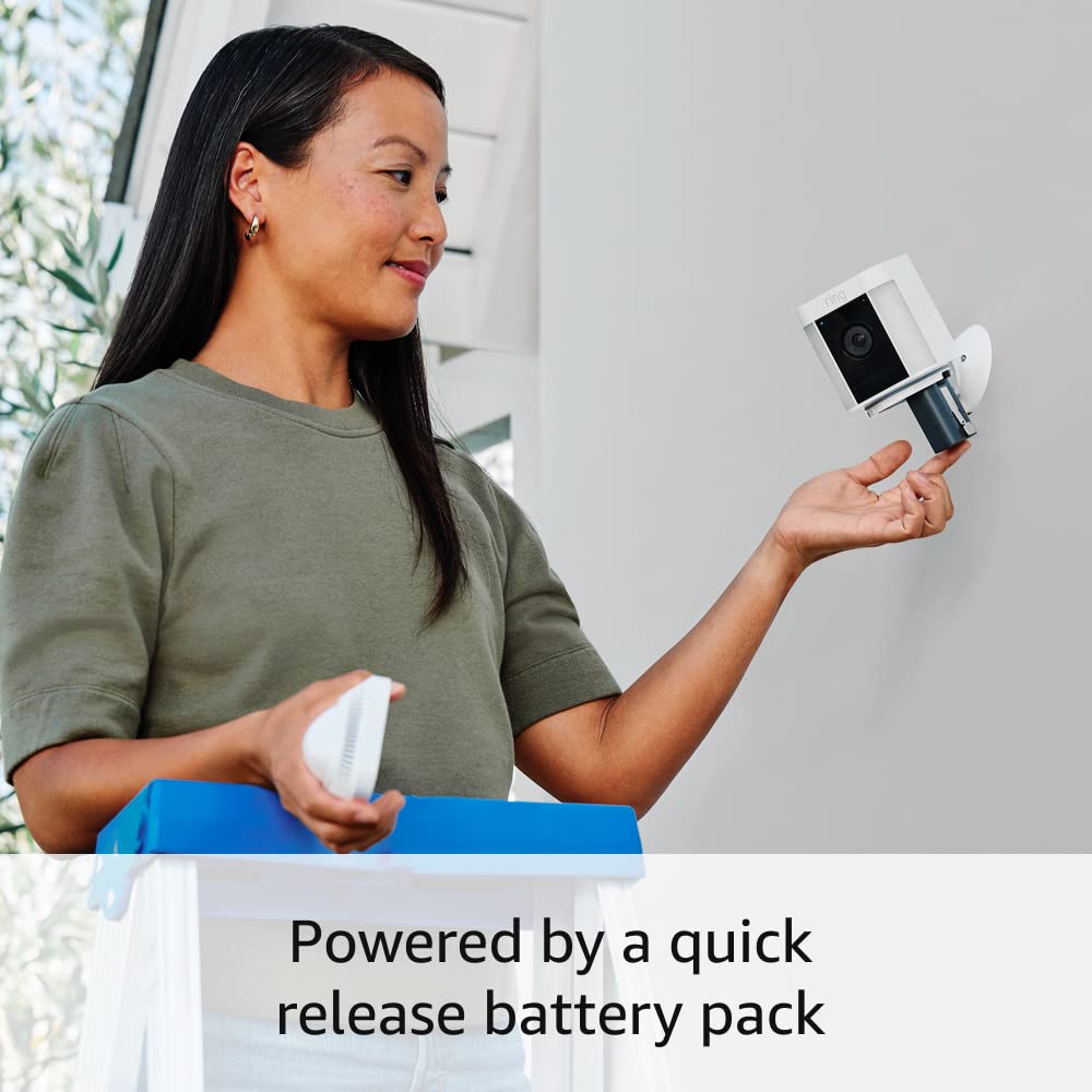 Ring Spotlight Cam Plus, Battery | Two Way Talk, Color Night Vision, and Security Siren - John Pierce Auto Care