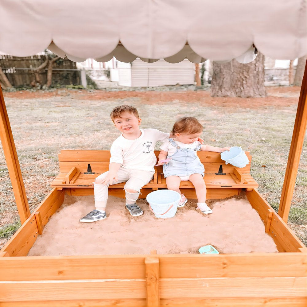 Morgete 47\u0026#039;\u0026#039; Outdoor Sandbox for Kids with Lid and Bench - John Pierce Auto Care