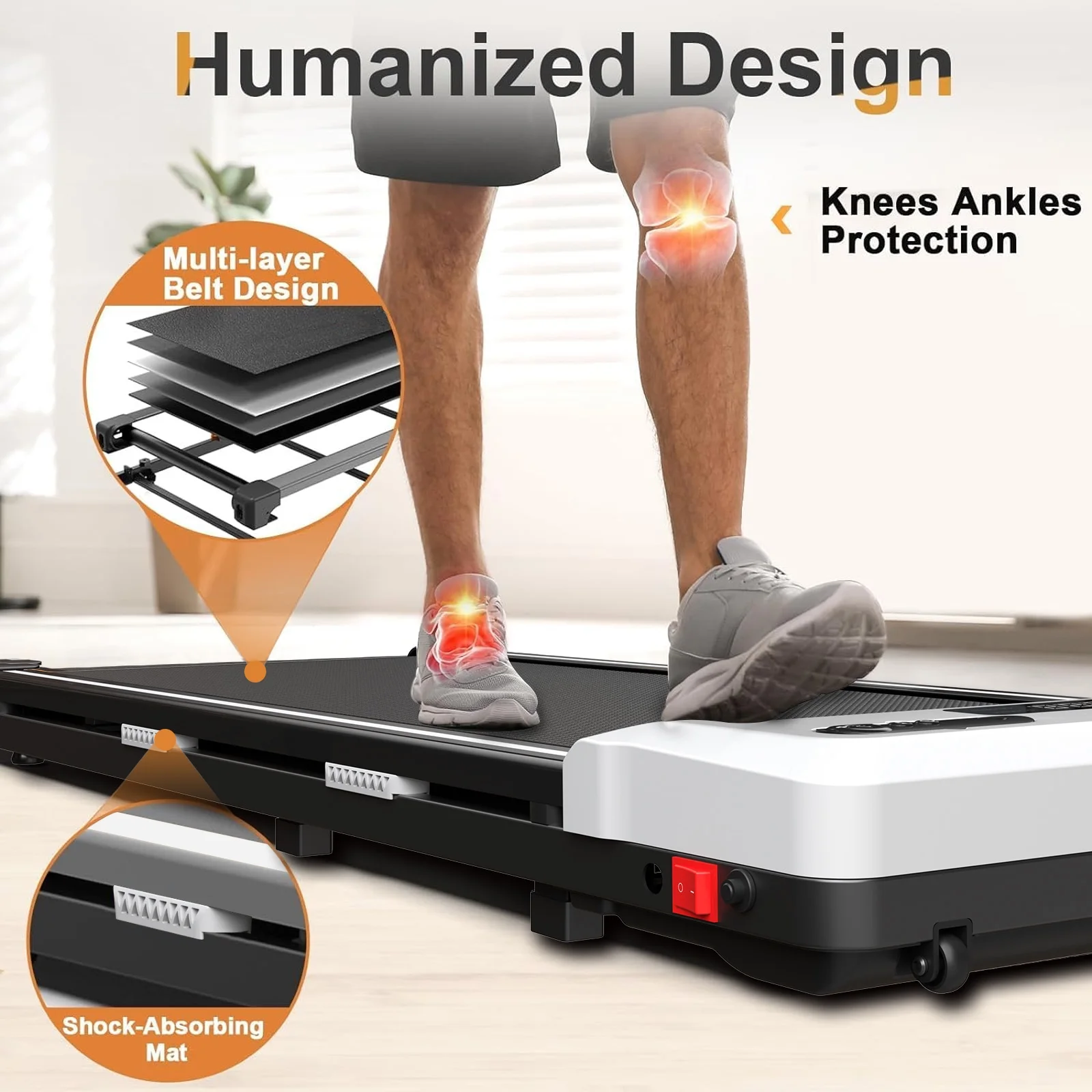 CoolHut 2.5Hp Walking Pad, Walking Area 2 in 1 Under Desk Treadmill,300lb Walking Treadmill with Remote Control and LED Display, Quiet, Compact \u0026amp; Small Treadmill for Home \u0026amp; Office. White - John Pierce Auto Care