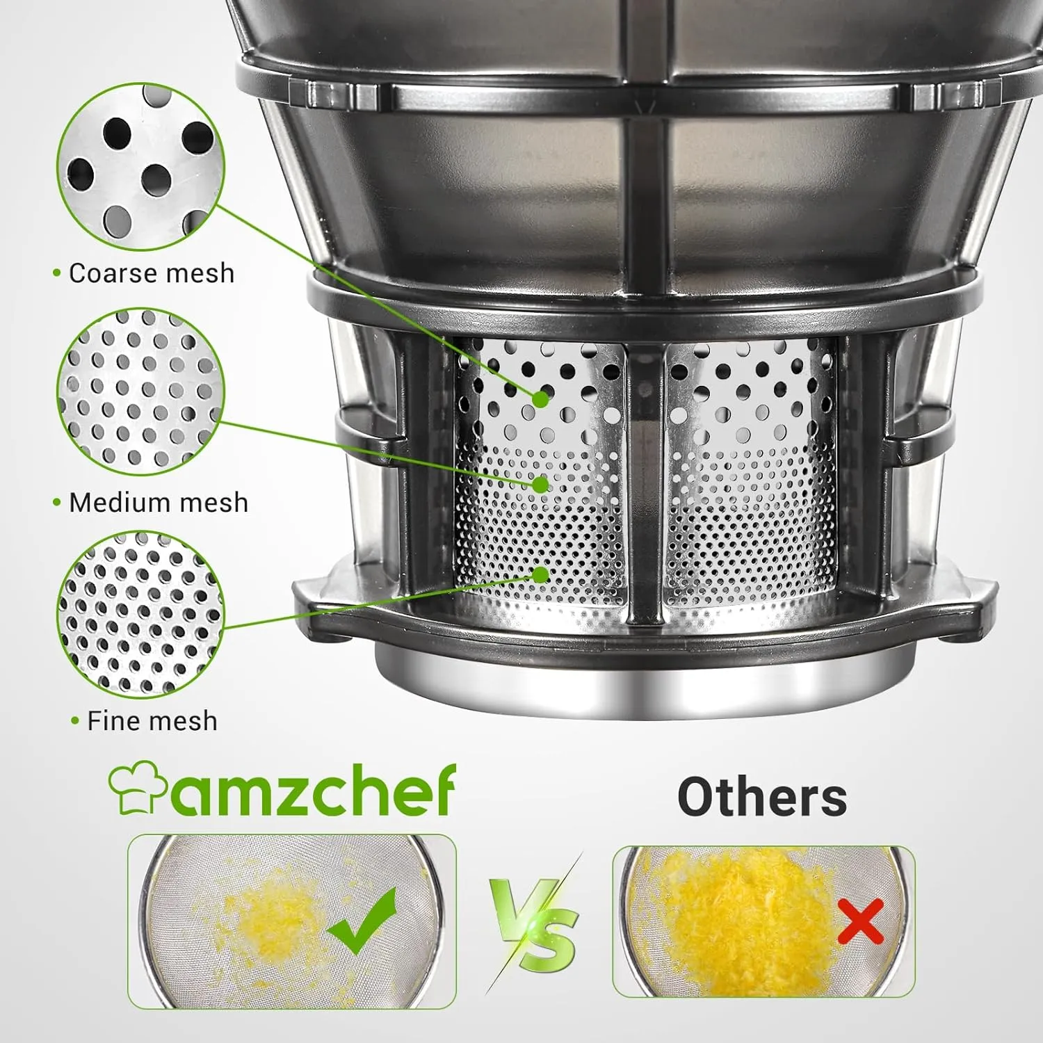 Juicer Machines, 5.3 Inch Self Feeding Masticating Juicer Fit Whole Fruits \u0026amp; Vegetables, Cold Press Electric Juicer Machines with High Juice Yield, Easy Cleaning, BPA Free, 250W - John Pierce Auto Care