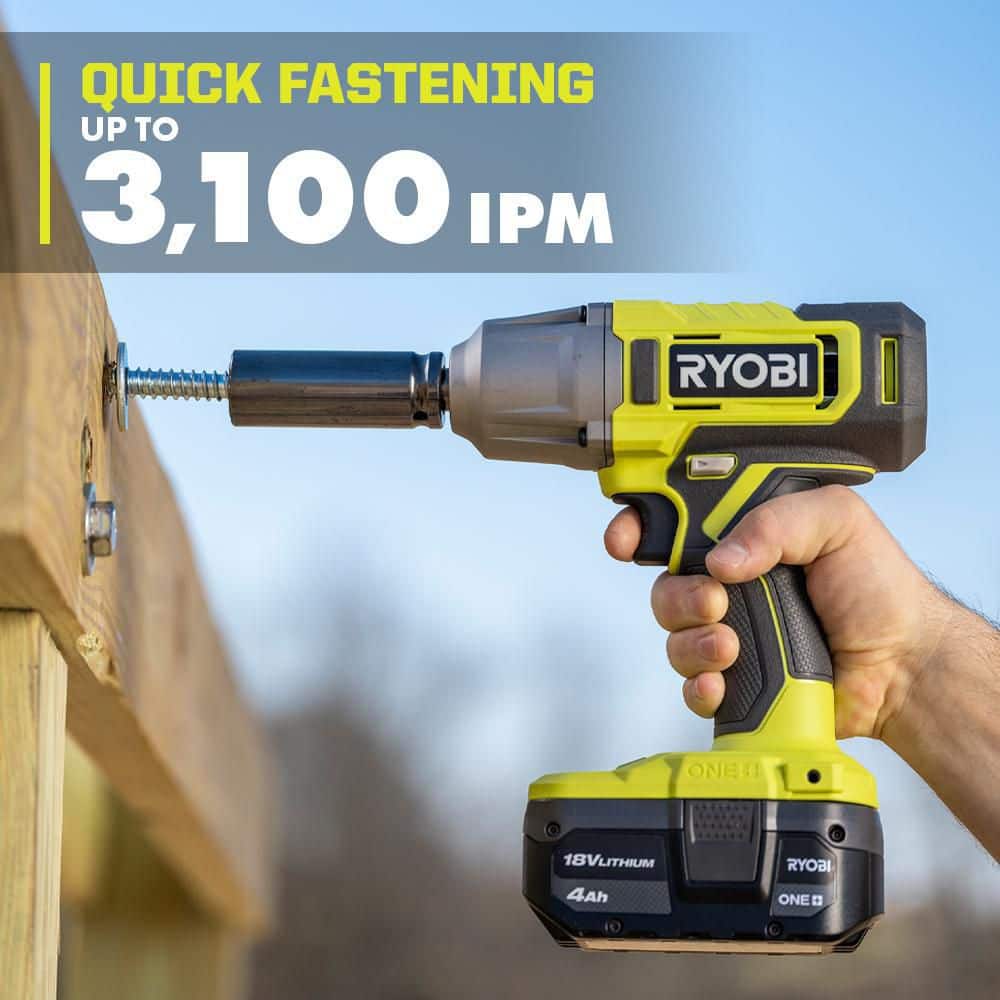 Ryobi 18V Cordless 1/2-inch Impact Wrench Kit - John Pierce Auto Care