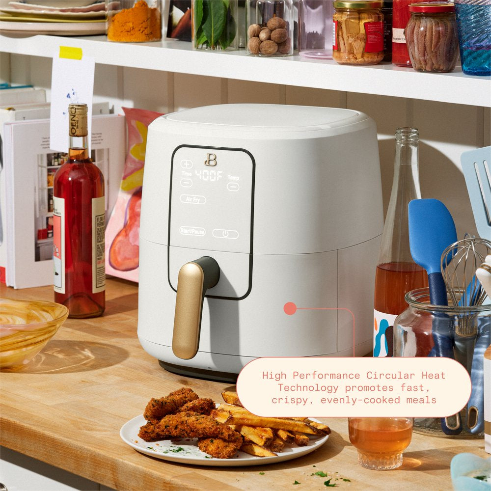 Beautiful 6 Quart Air Fryer with Turbocrisp Technology and Touch Activated Display, White Icing by Drew Barrymore - John Pierce Auto Care