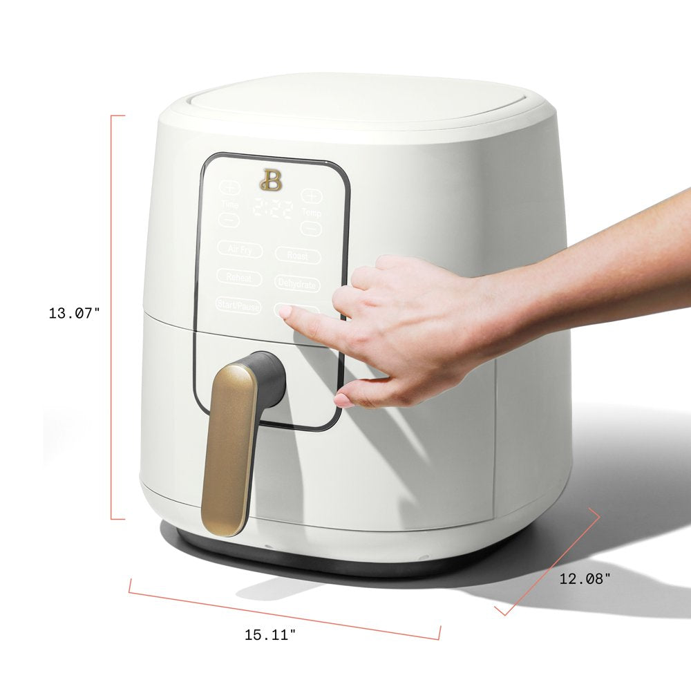 Beautiful 6 Quart Air Fryer with Turbocrisp Technology and Touch Activated Display, White Icing by Drew Barrymore - John Pierce Auto Care
