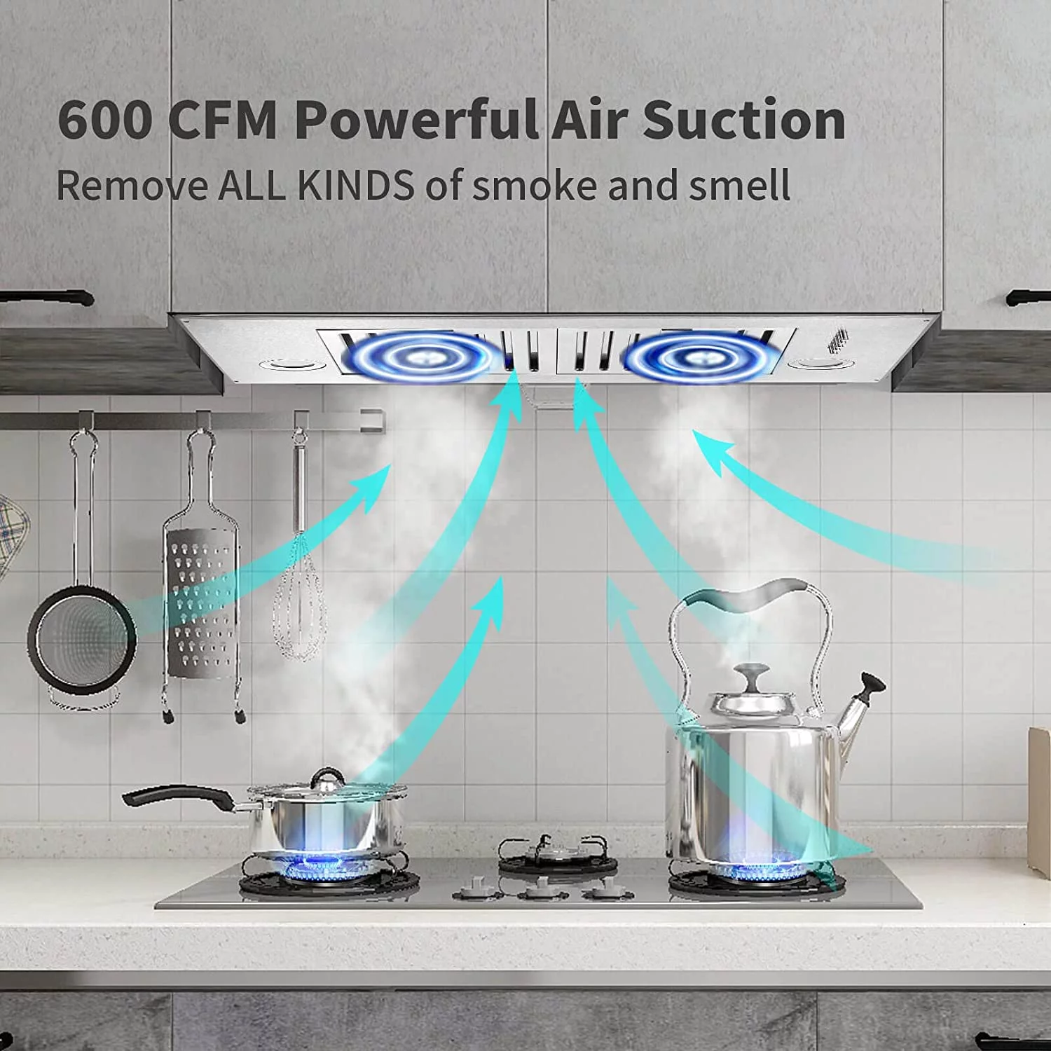 Range Hood 30 inch Insert Vent Hood 600 CFM Built in Stainless Steel Range Hood - John Pierce Auto Care