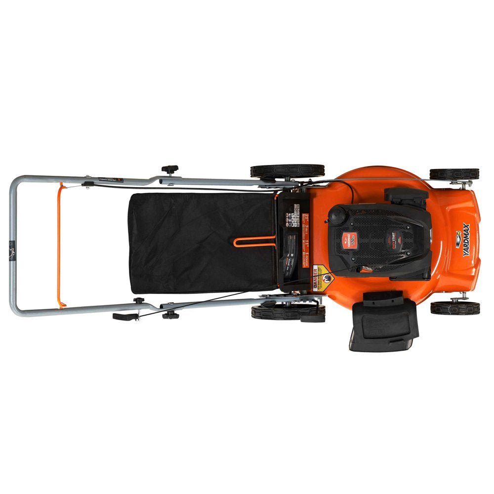 YARDMAX 21 In. 170Cc 3 In 1 Gas Walk behind Push Lawn Mower with High Rear Wheels - John Pierce Auto Care