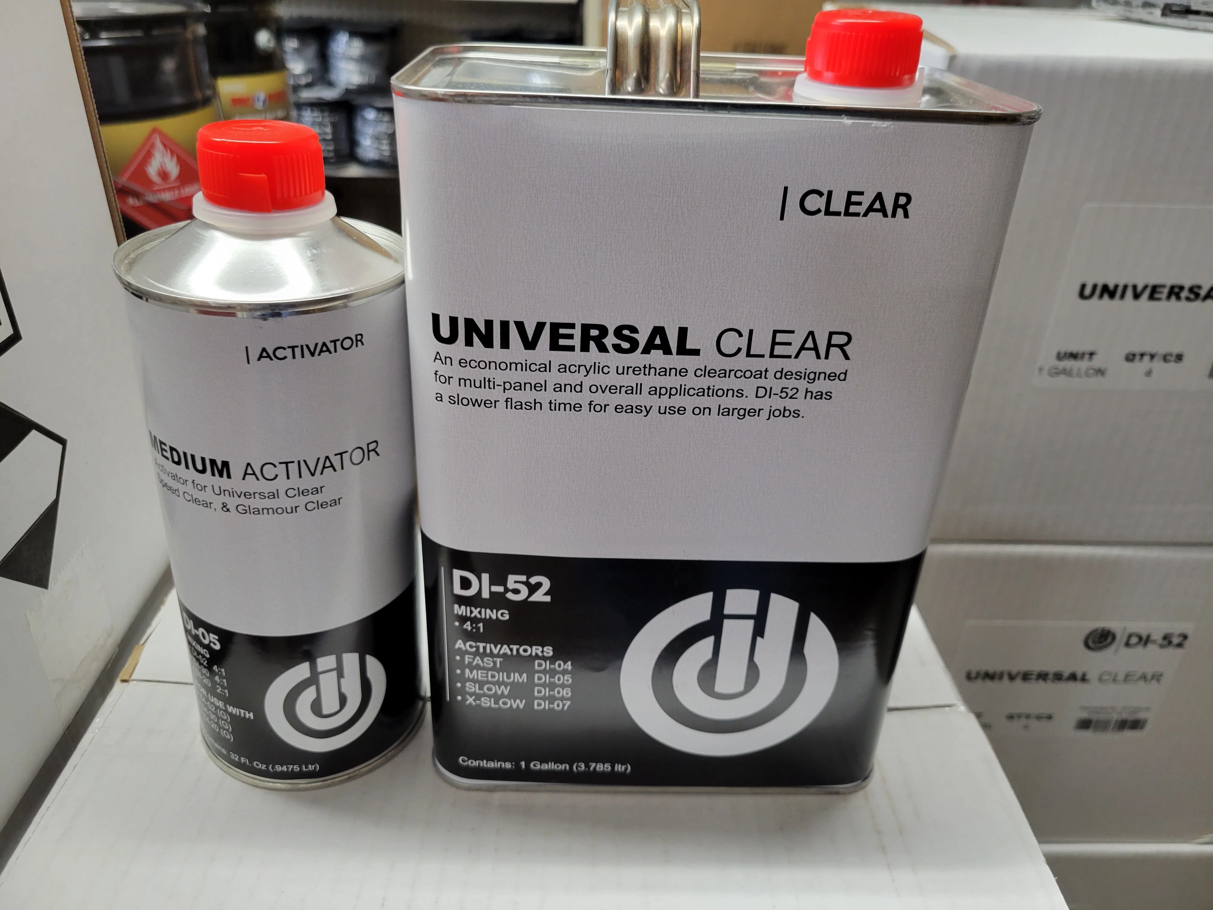 1 GALLON KIT DI52 Universal Clear Coat 4-1 Mix With Medium Activator - John Pierce Auto Care