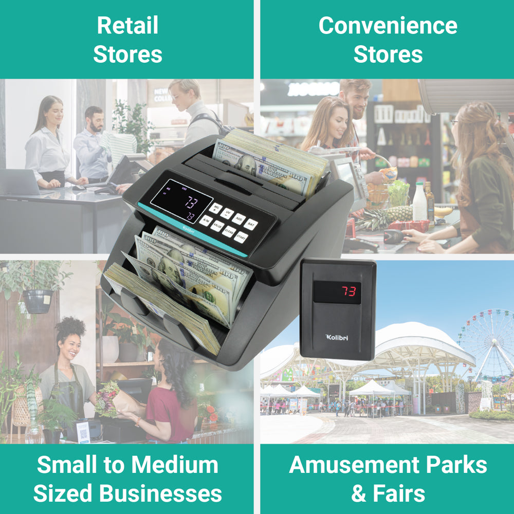 Kolibri Bill Counter\u0026#58; 1,500 bills per min, advanced counterfeit detection, set up in minutes - John Pierce Auto Care