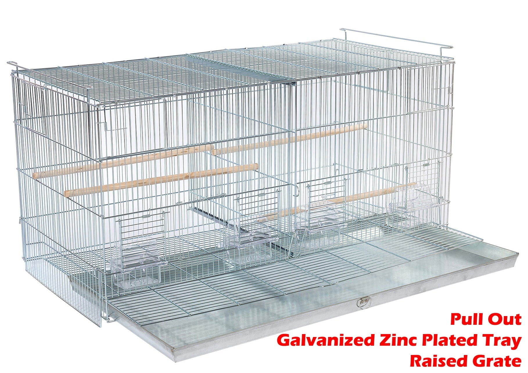 Galvanized Stackable Breeding Bird Cage, 2-Pack - John Pierce Auto Care