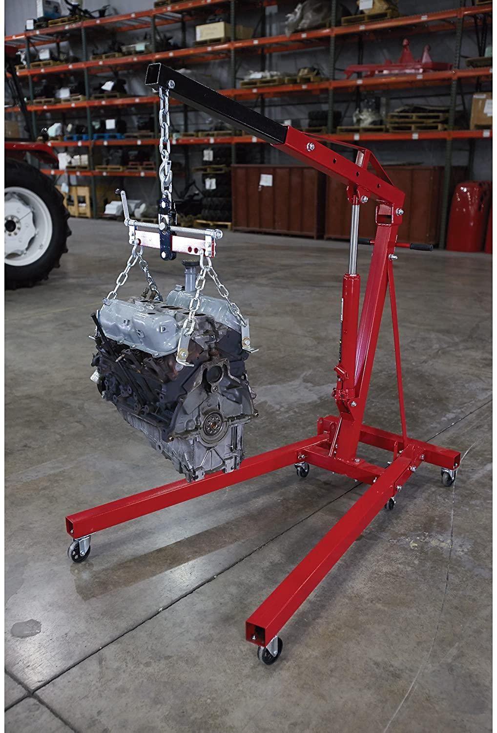 Strongway Hydraulic Engine Hoist with Load Leveler �C 2 Ton Capacity, 1in. 82 5\/8in. Lift Range - John Pierce Auto Care