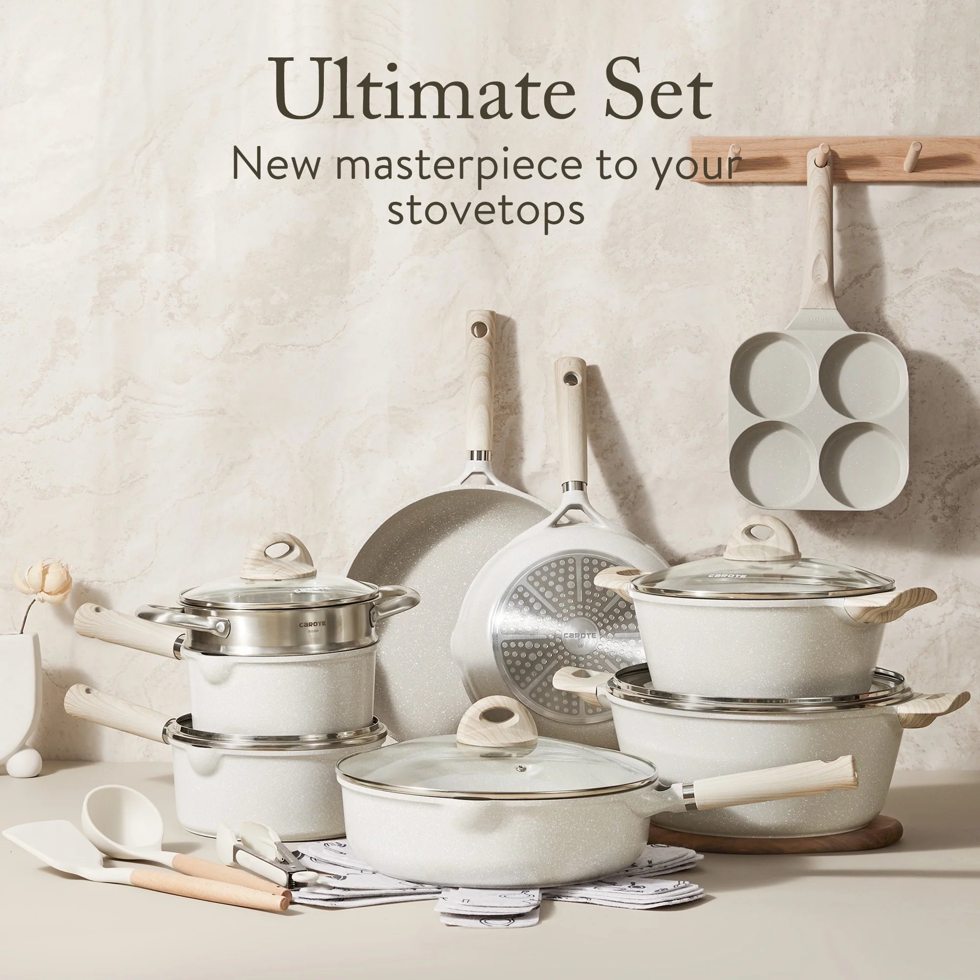Carote 21-Piece Induction Nonstick Granite Cookware Set - John Pierce Auto Care