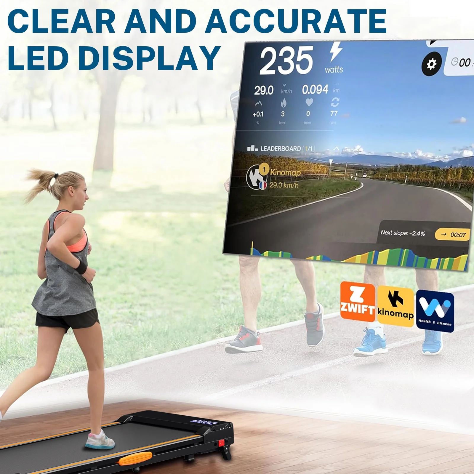 CoolHut Under Desk Treadmill with Incline, 4 in 1 Walking Pad Portable Treadmill for Walking, Running, 2.5HP Low Noise Motor, LED Display, and Remote Control, Black, 265lbs - John Pierce Auto Care