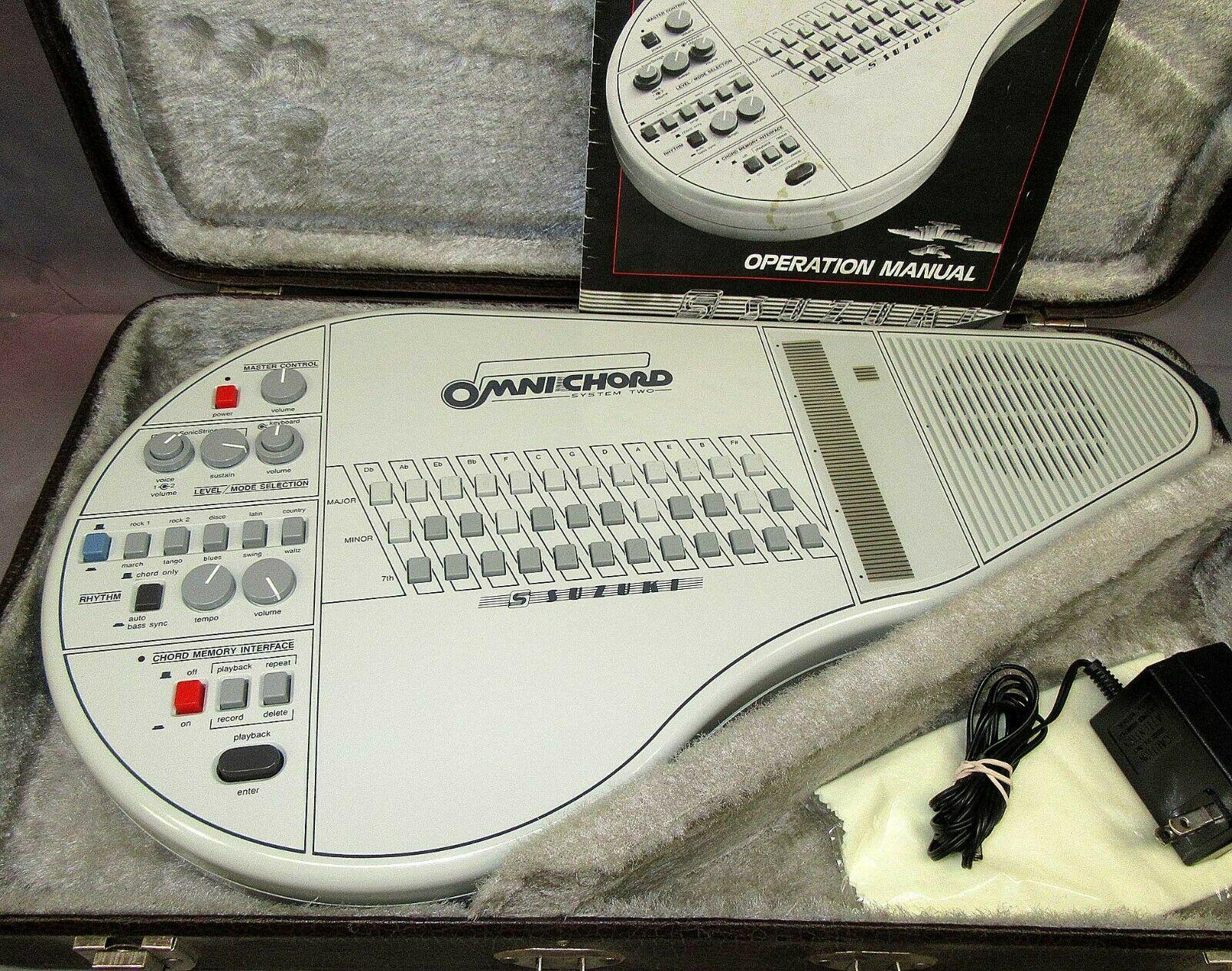 Suzuki Omnichord OM 84 System Two w\/ Hard Case Power Supply Manual TESTED! WORKS - John Pierce Auto Care