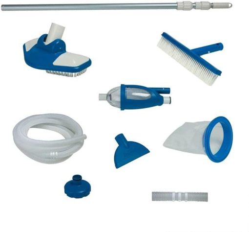 3000 GPH Above Ground Pool Sand Filter Pump w\/ Deluxe Pool Maintenance Kit - John Pierce Auto Care