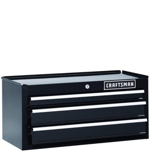Craftsman 26 Inch 3 drawer Heavy duty Ball Bearing Middle Chest Black - John Pierce Auto Care