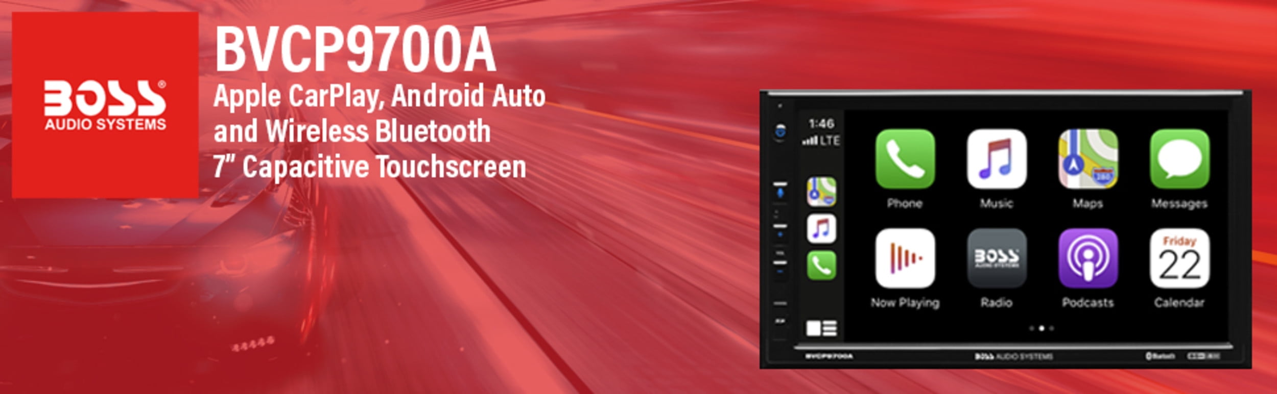 BOSS 2 Din Apple Carplay Android Auto Car Stereo System - John Pierce Auto Care