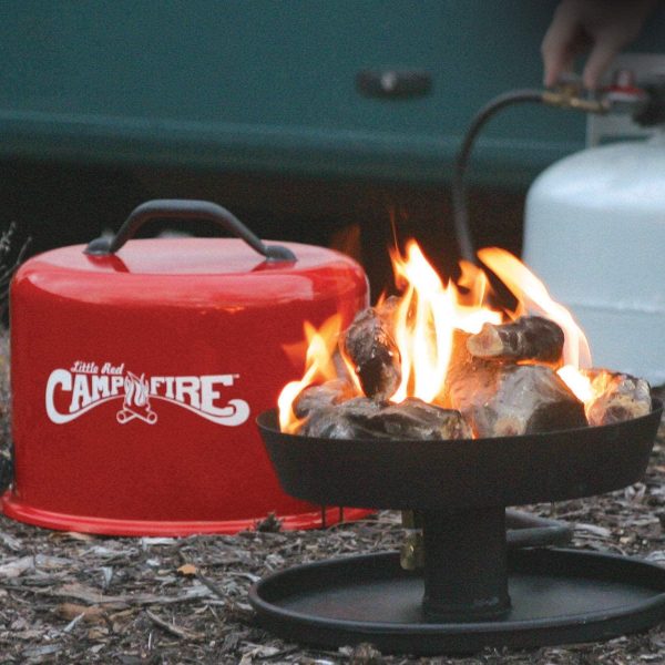 Camco 58031 Little Red Campfire Compact Outdoor Portable Tabletop Propane Heater Fire Pit Bowl for Camping, Tailgating, and Patios, 11.25 Inch - John Pierce Auto Care