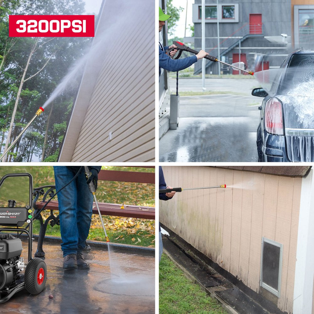 PowerSmart 3200PSI Gas Pressure Washer with 5 Nozzles \u0026amp; Soap Tank - John Pierce Auto Care