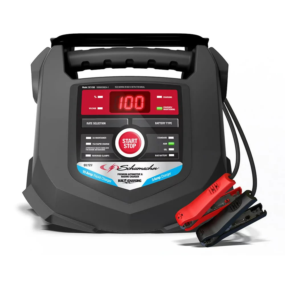 Schumache 15 Amp 6V\/12V Fully Automatic Battery Charger and Maintainer - John Pierce Auto Care