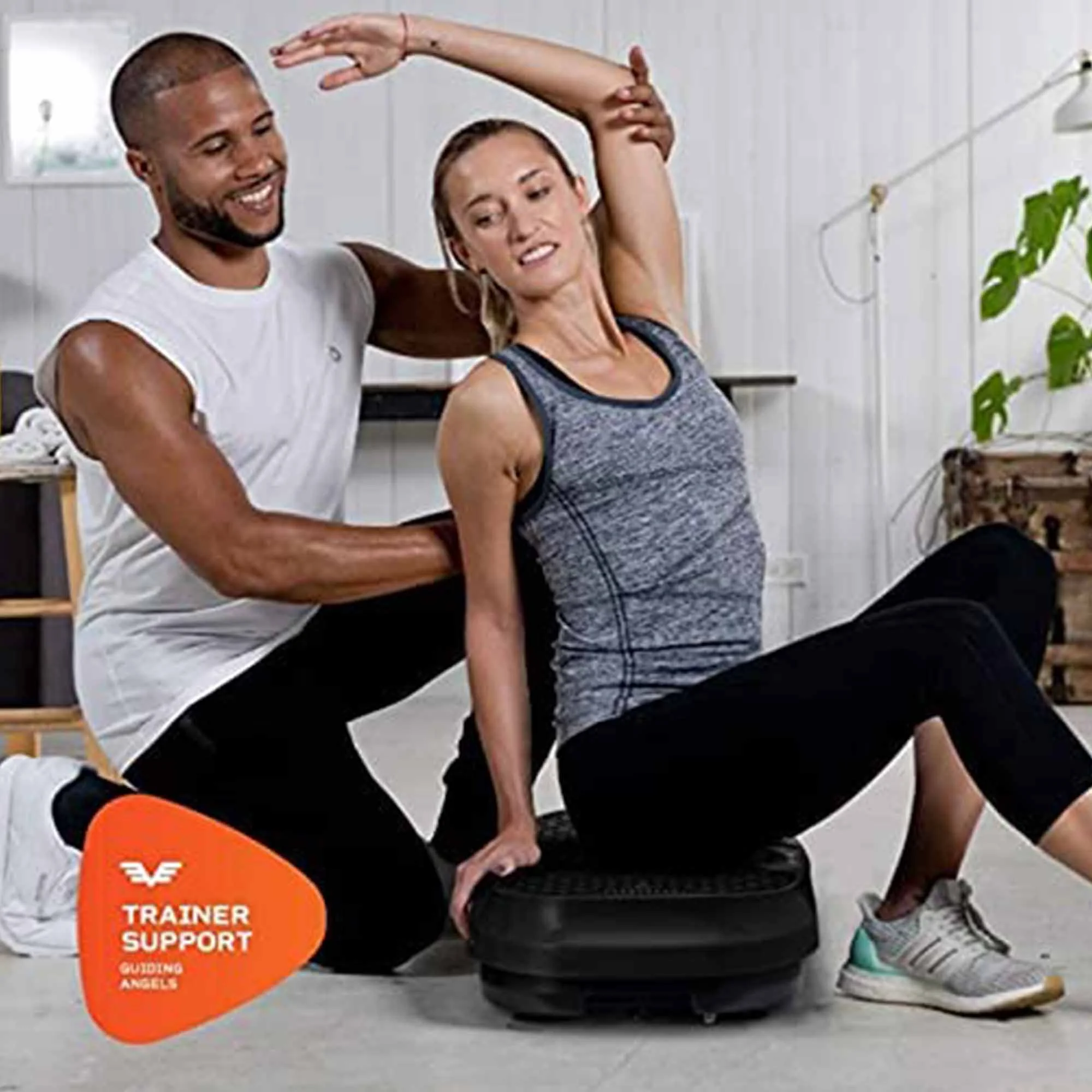 LifePro Waver Mini   Compact Vibration Plate Exercise Machine with Workout Bands, Black - John Pierce Auto Care