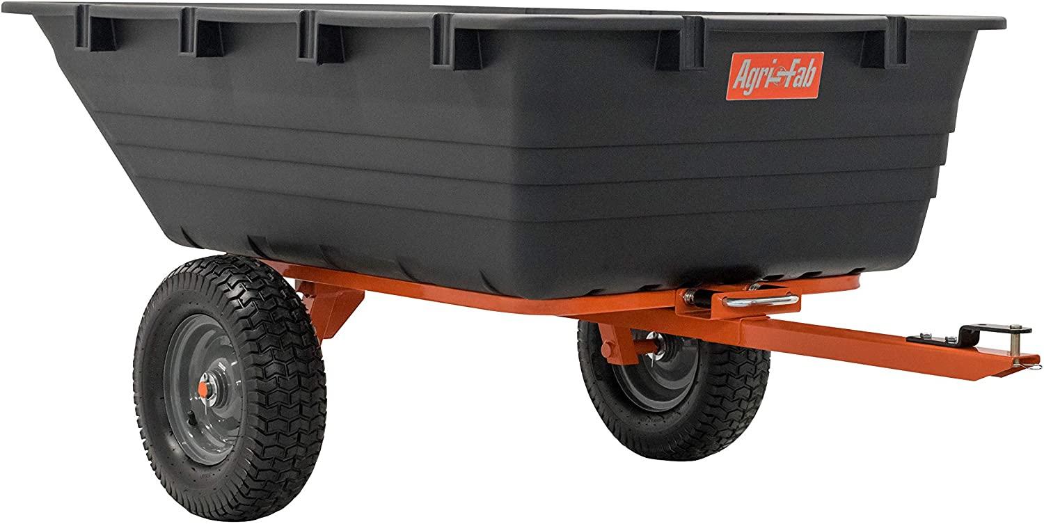 Agri Fab Inc 45 0553, 1000 Pound, Poly Dump\/Swivel Cart, Black\/Orange - John Pierce Auto Care
