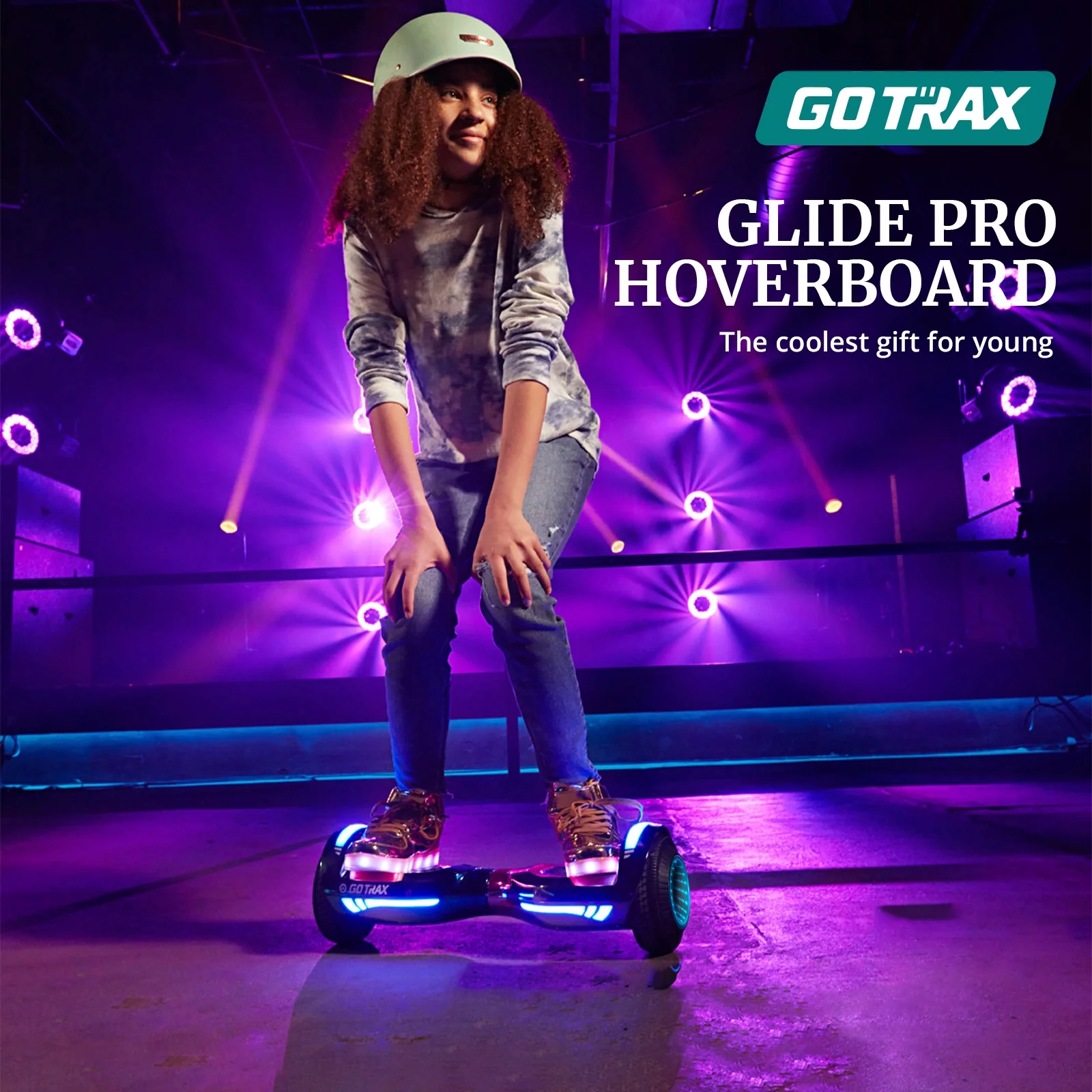 GOTRAX GLIDE PRO Bluetooth Hoverboard, 6.5\u0026quot; Wheels and 7 Colors Lights Self Balancing Scooters for 44 176lbs Kids Adults Silver - John Pierce Auto Care