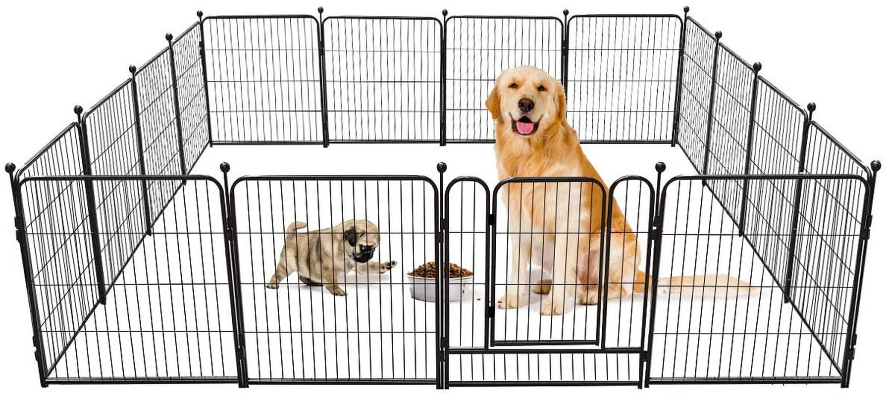 PawGiant Metal Dog Exercise Playpen Fence for Indoor \u0026amp; Outdoor, 16 Panels \u0026amp; 32\u0026#039;\u0026#039; Height - John Pierce Auto Care