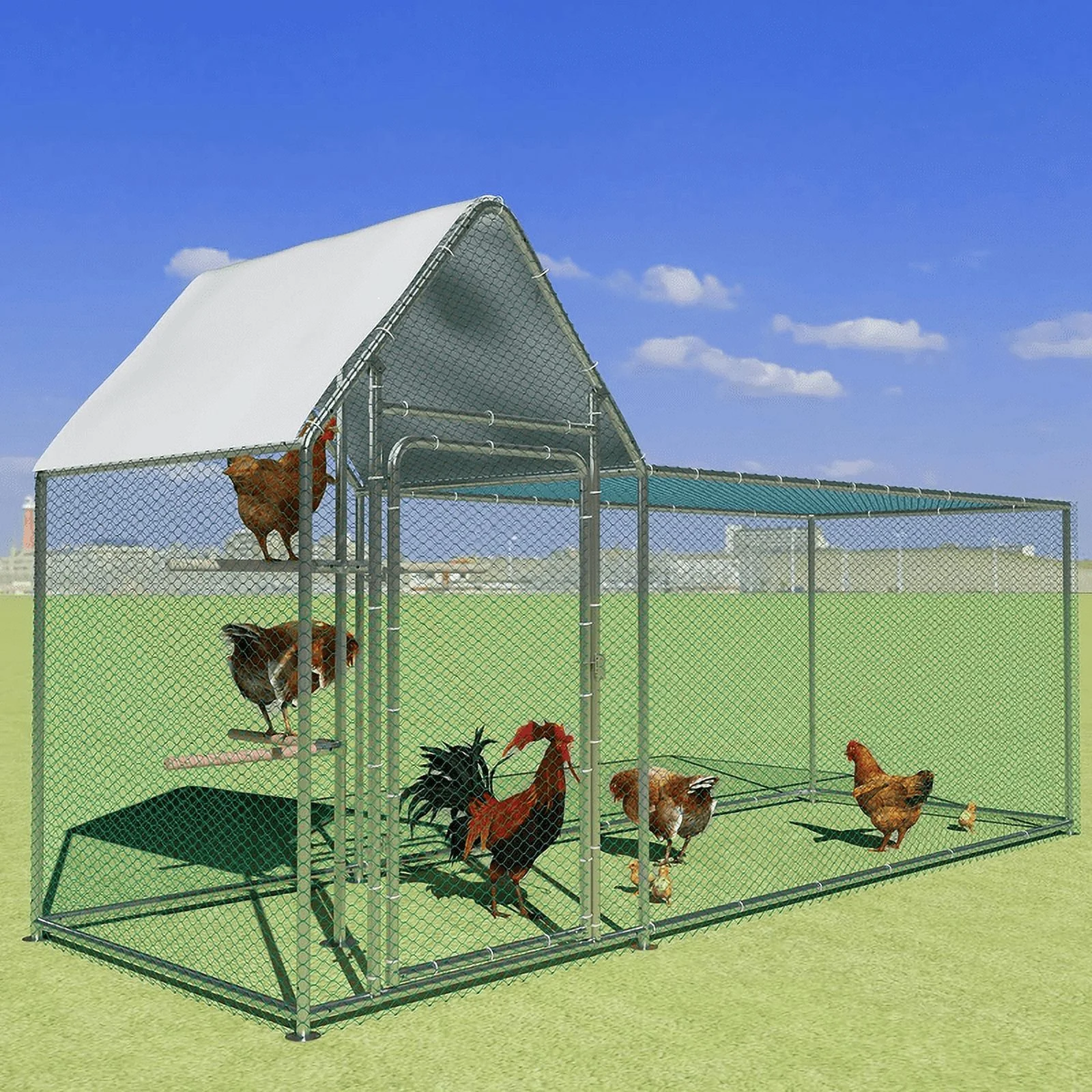 Walnest 10ft Large Metal Chicken Coop with Climbing Frame, Walk in Poultry Cage with Waterproof\u0026amp;Anti UV Cover,Heavy Duty Chicken Coop or Outdoor Backyard Farm Use - John Pierce Auto Care